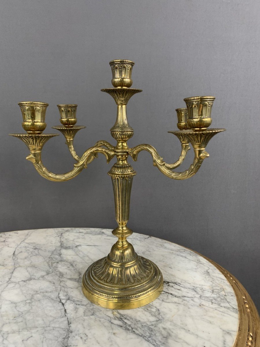 Candélabres Bougeoirs  En Bronze XIXe Siècle -photo-2
