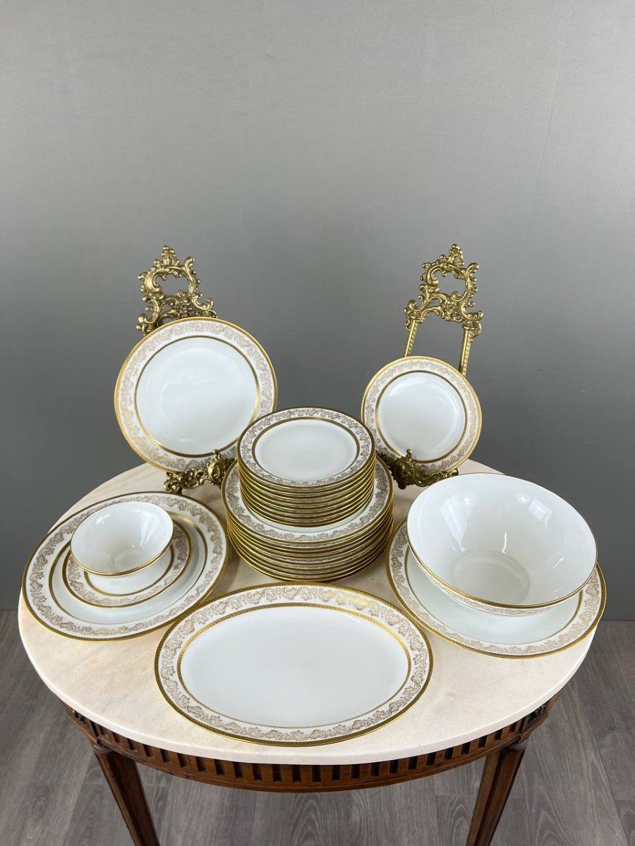 25 Piece Limoges Porcelain Service, 20th Century -photo-5