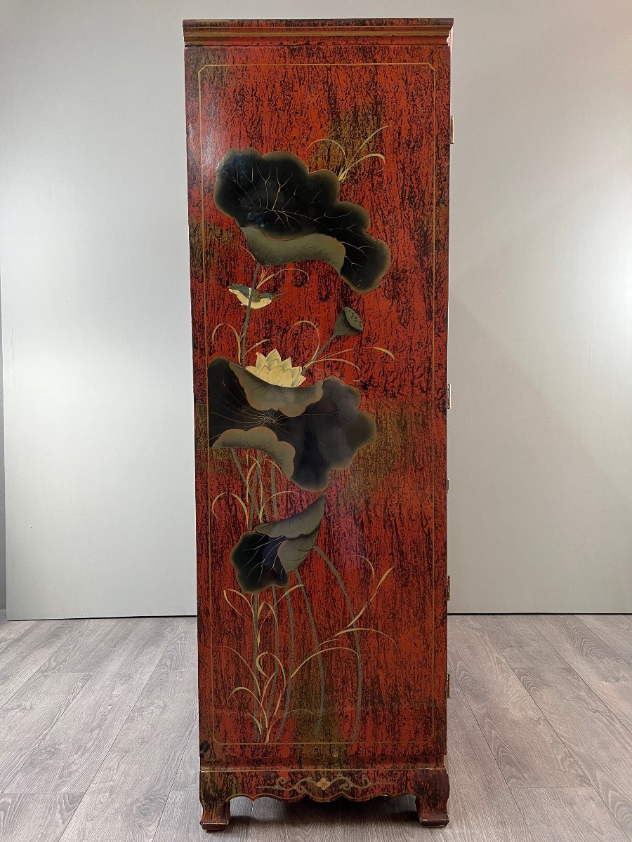 Asian Lacquered And Gilded Cabinet, Early 20th Century-photo-6