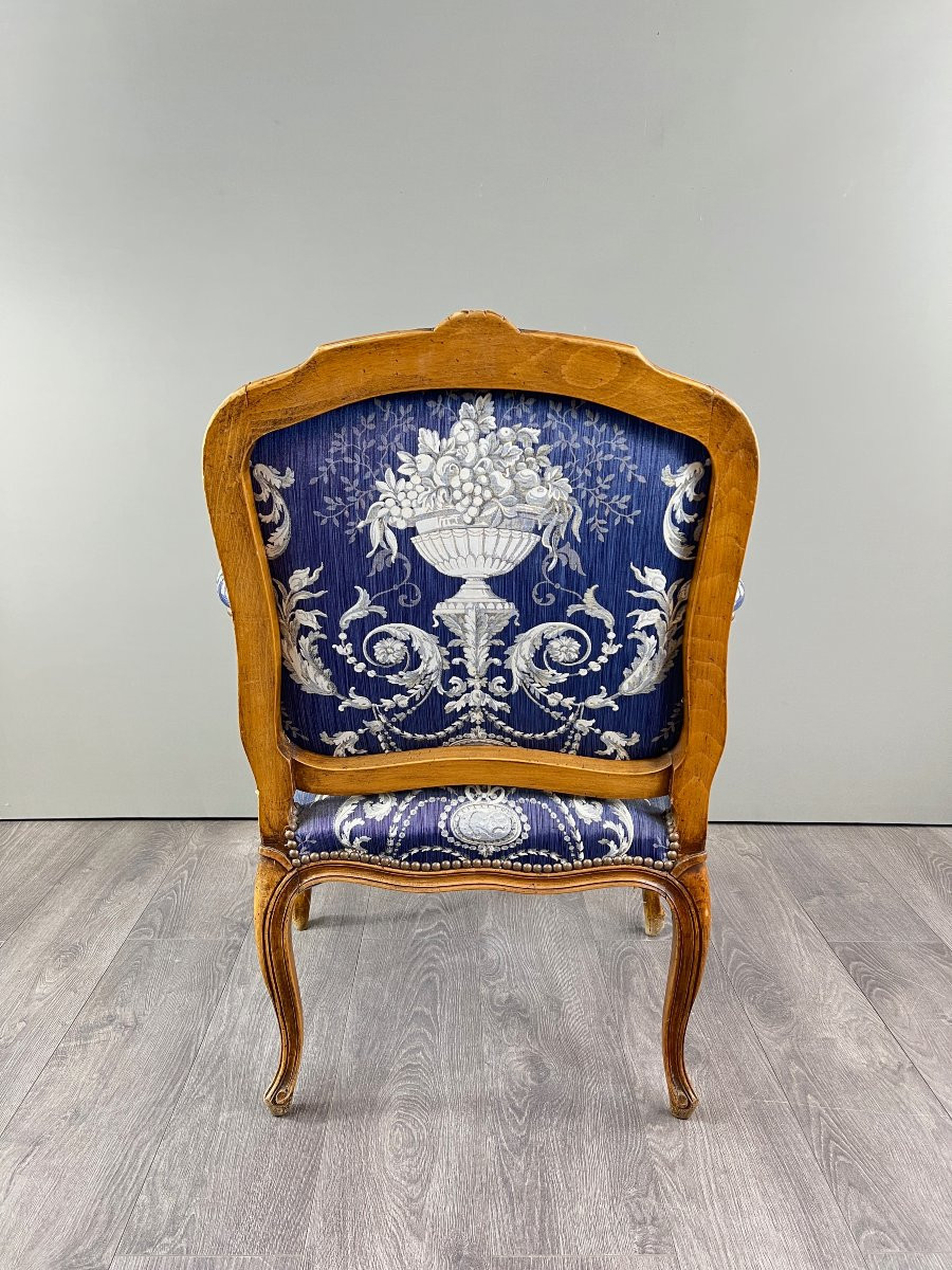 Pair Of Louis XV Armchairs, 19th Century-photo-2