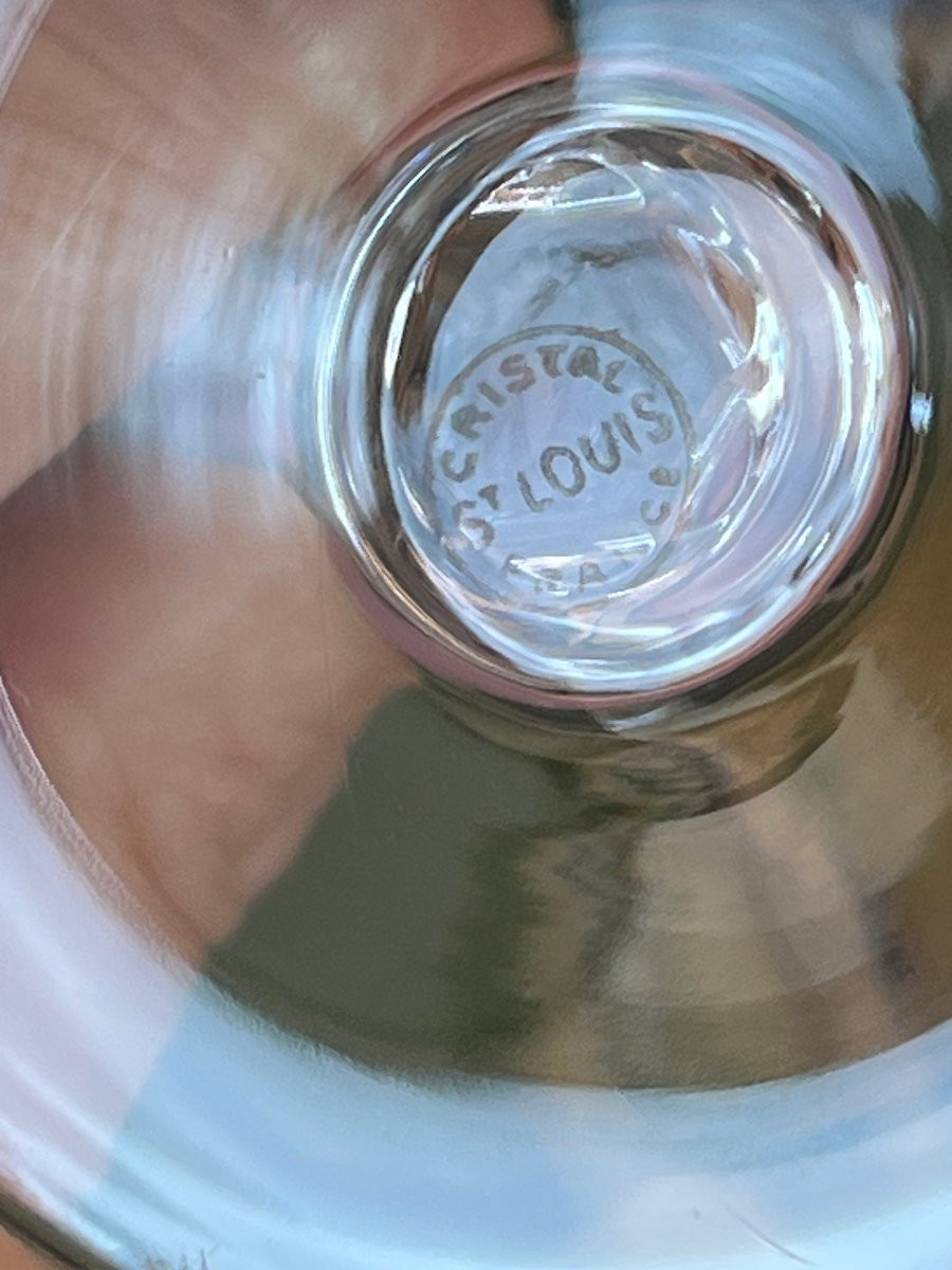 Service De Verres En Cristal De Saint Louis, Modèle Cerdagne, XXe Siècle-photo-6