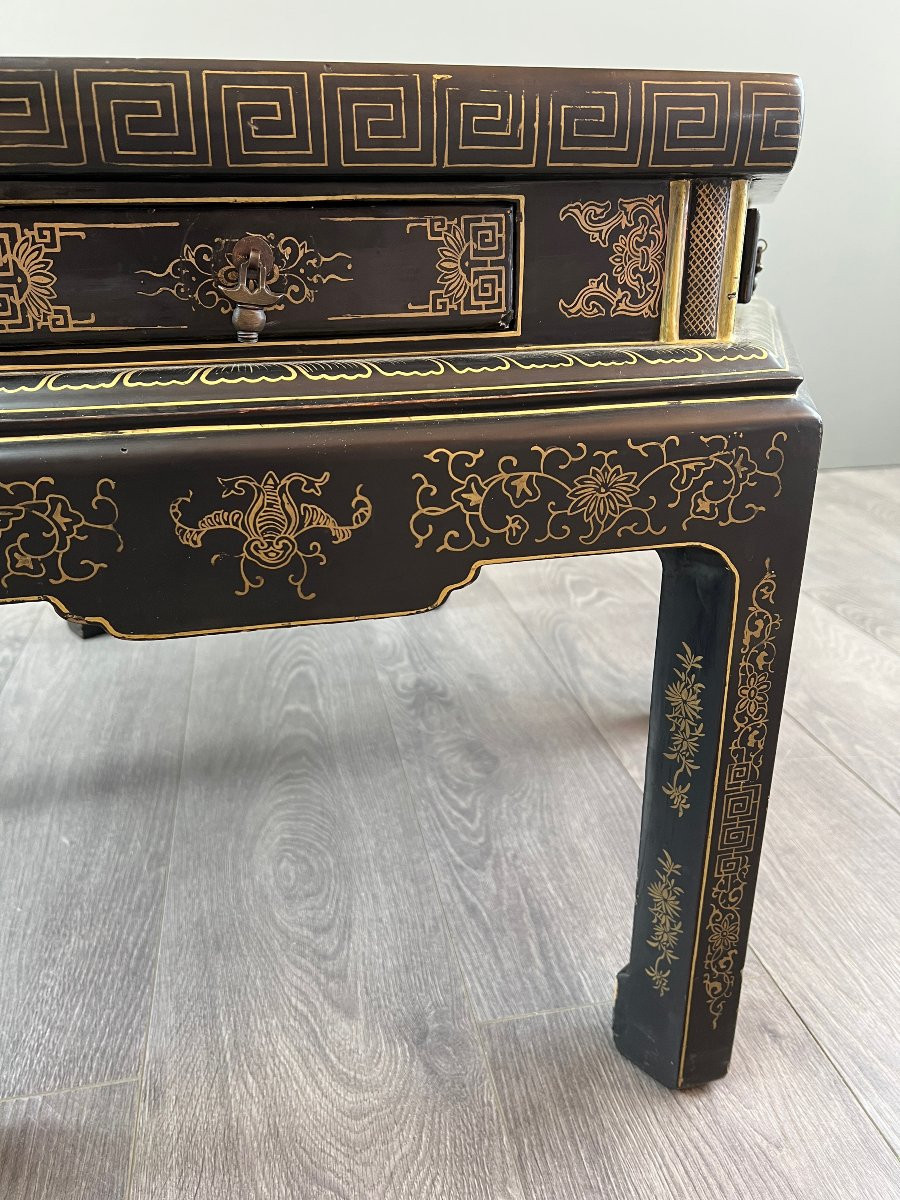 Table Basse Hexagonale Asiatique, XXe Siècle-photo-3