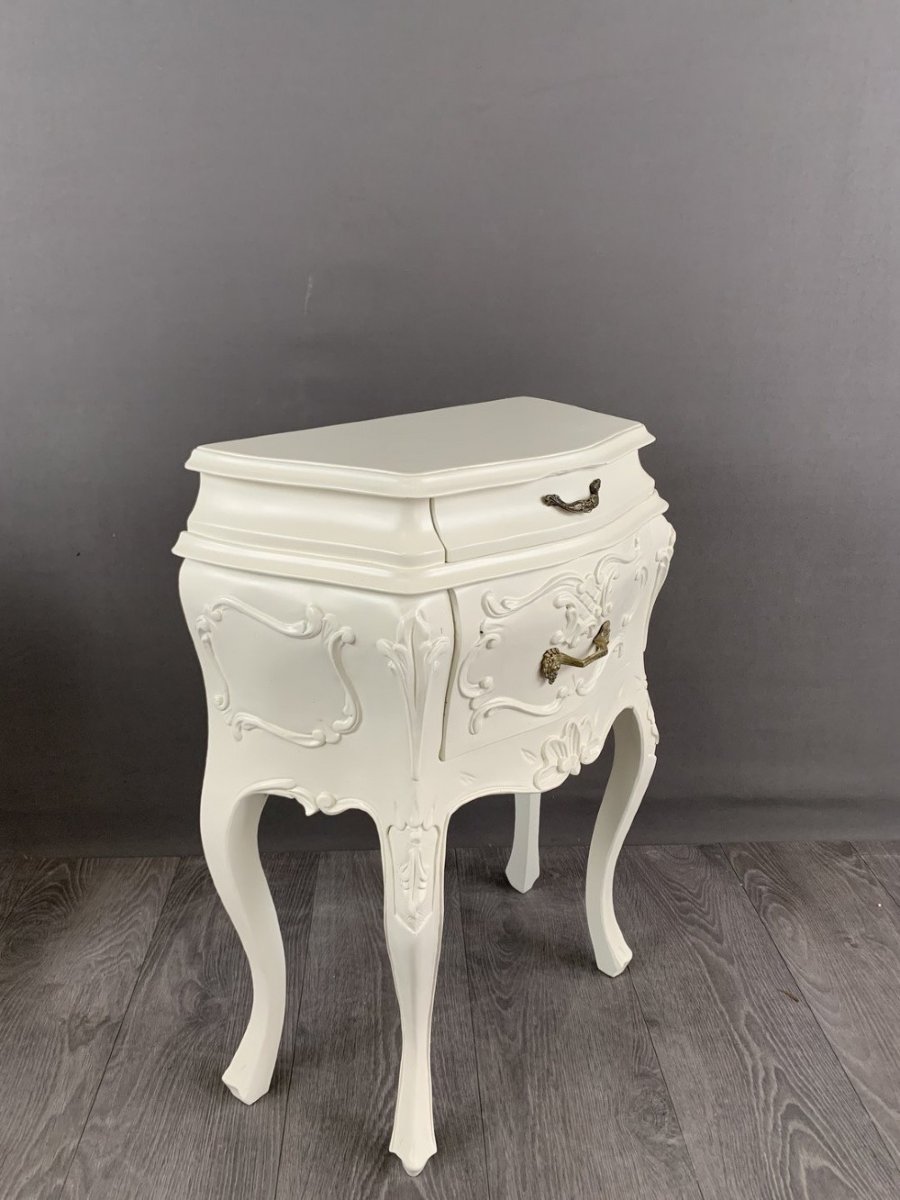 Louis XV Style Bedroom Set, Chest Of Drawers And Two Bedside Tables, 20th Century-photo-3