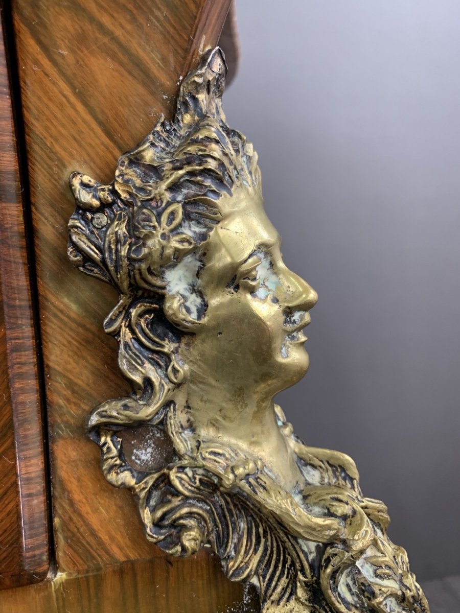 Curved Chest Of Drawers In Louis XV Style, Early 20th Century-photo-3