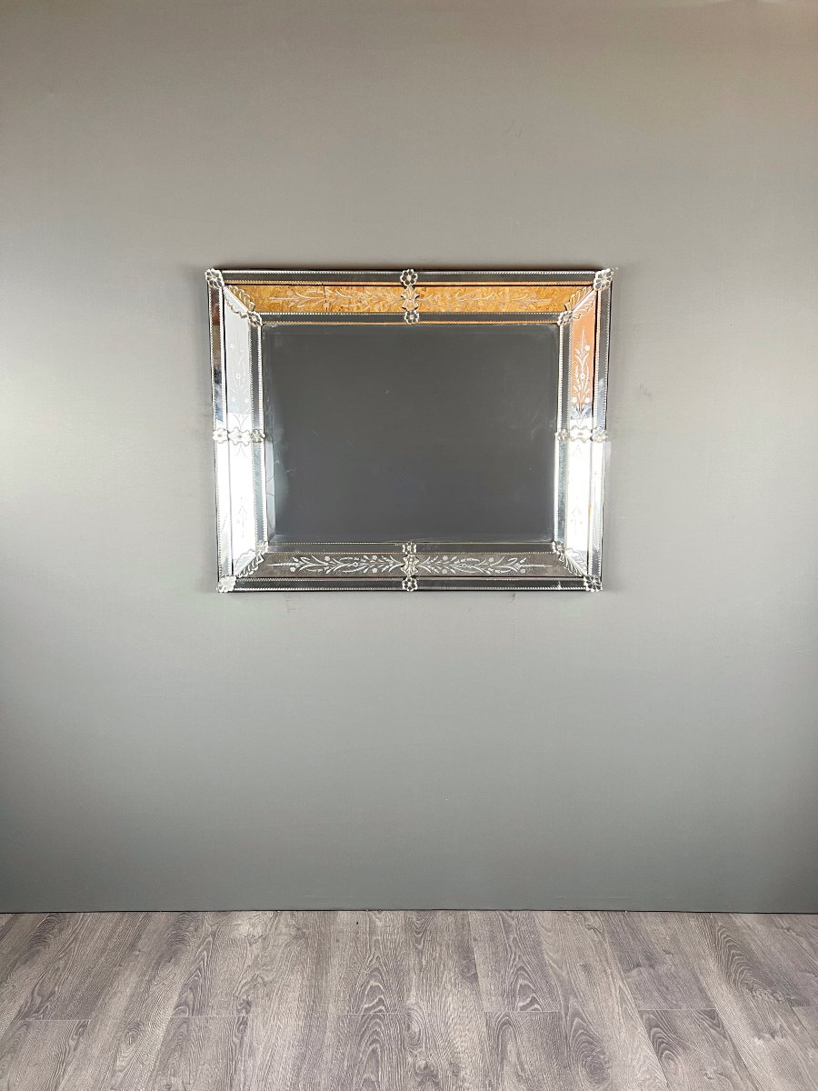 Large Venetian Mirror, 20th Century-photo-2