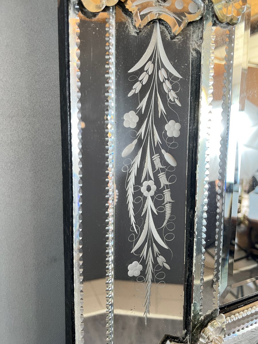 Large Venetian Mirror, 20th Century-photo-4