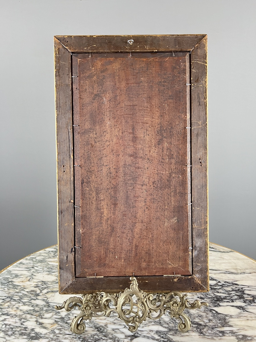 Huile Sur Bois Tableaux Paire de portraits en costume, XIXe siècle-photo-4