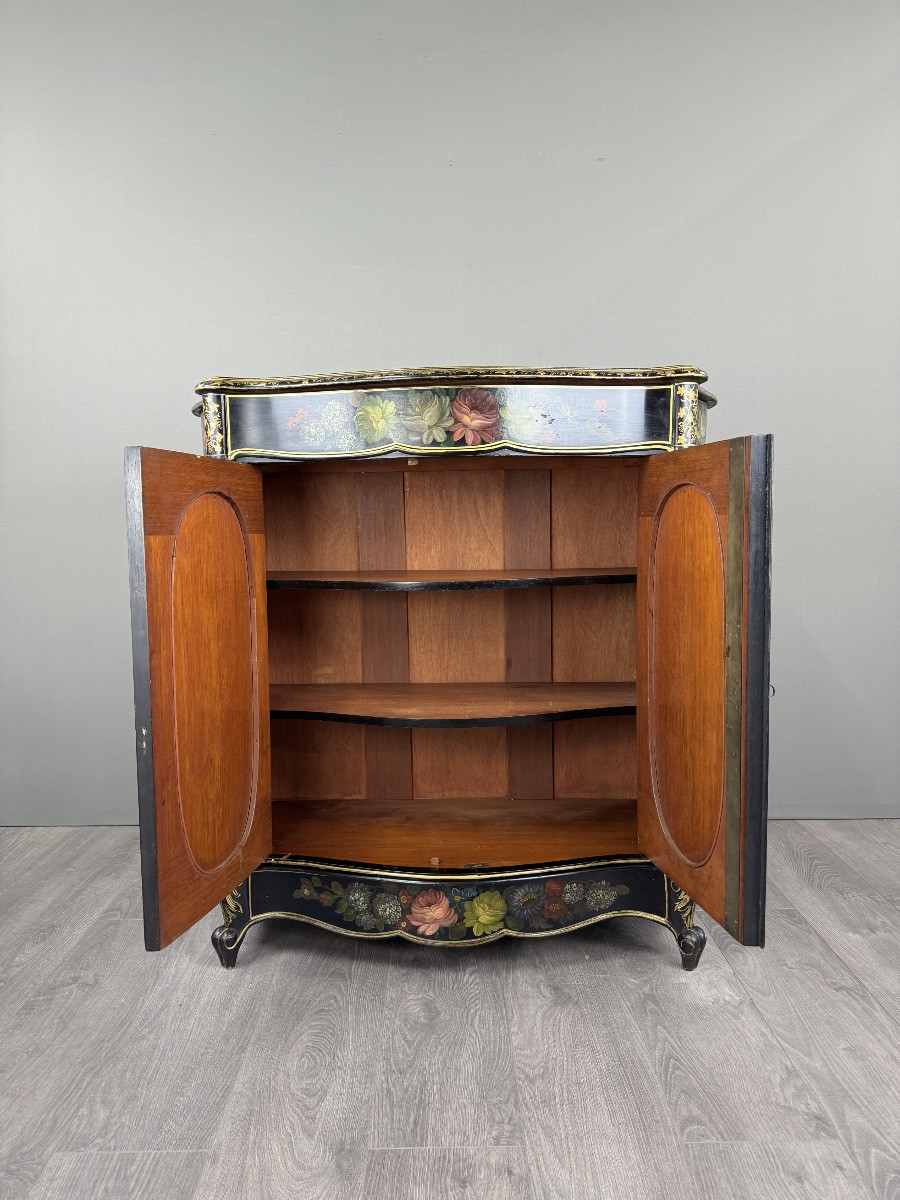Meuble de rangement peint à la main, Epoque Napoléon III-photo-8