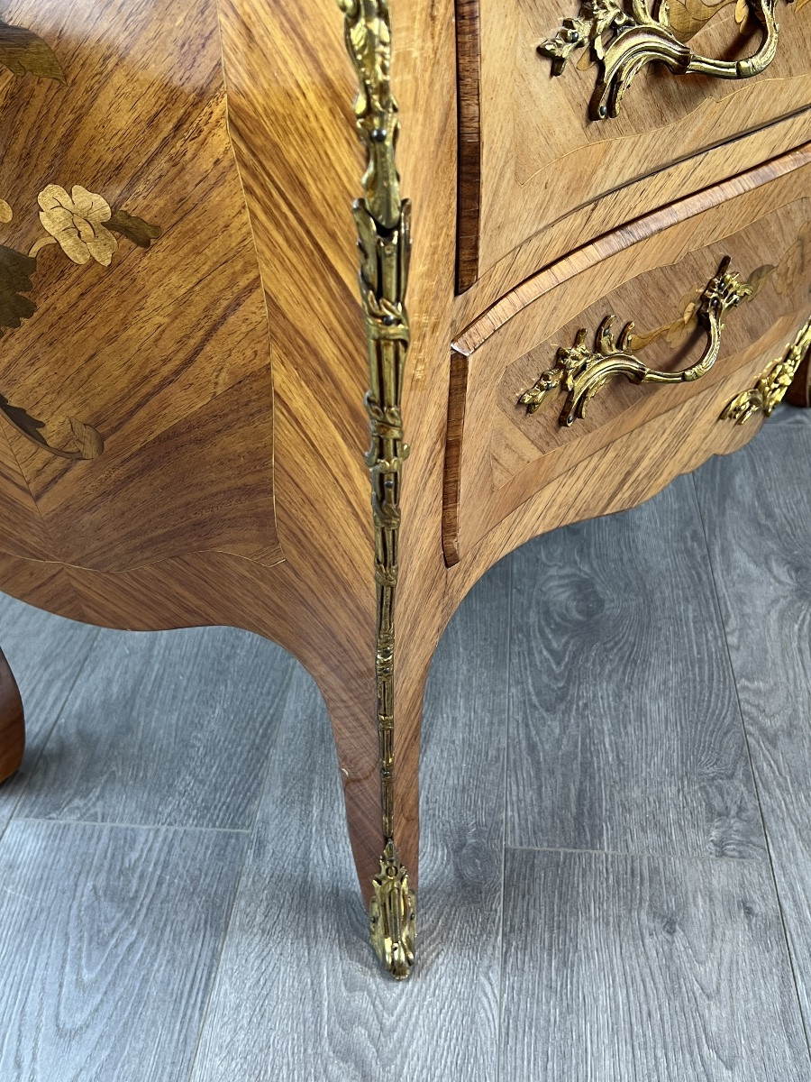 Louis XV Chest Of Drawers Stamped Marking P., Late 19th Century-photo-7