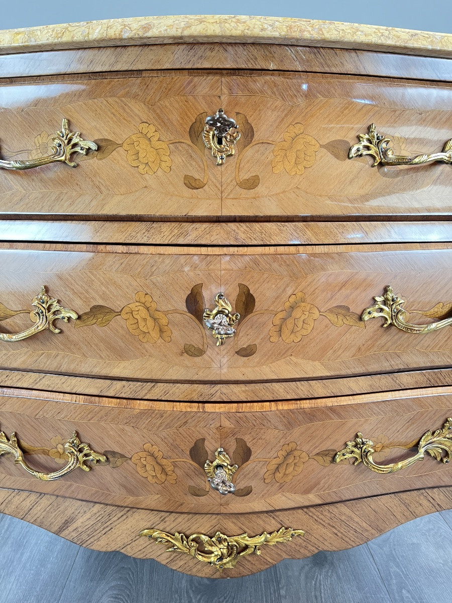Louis XV Chest Of Drawers Stamped Marking P., Late 19th Century-photo-8