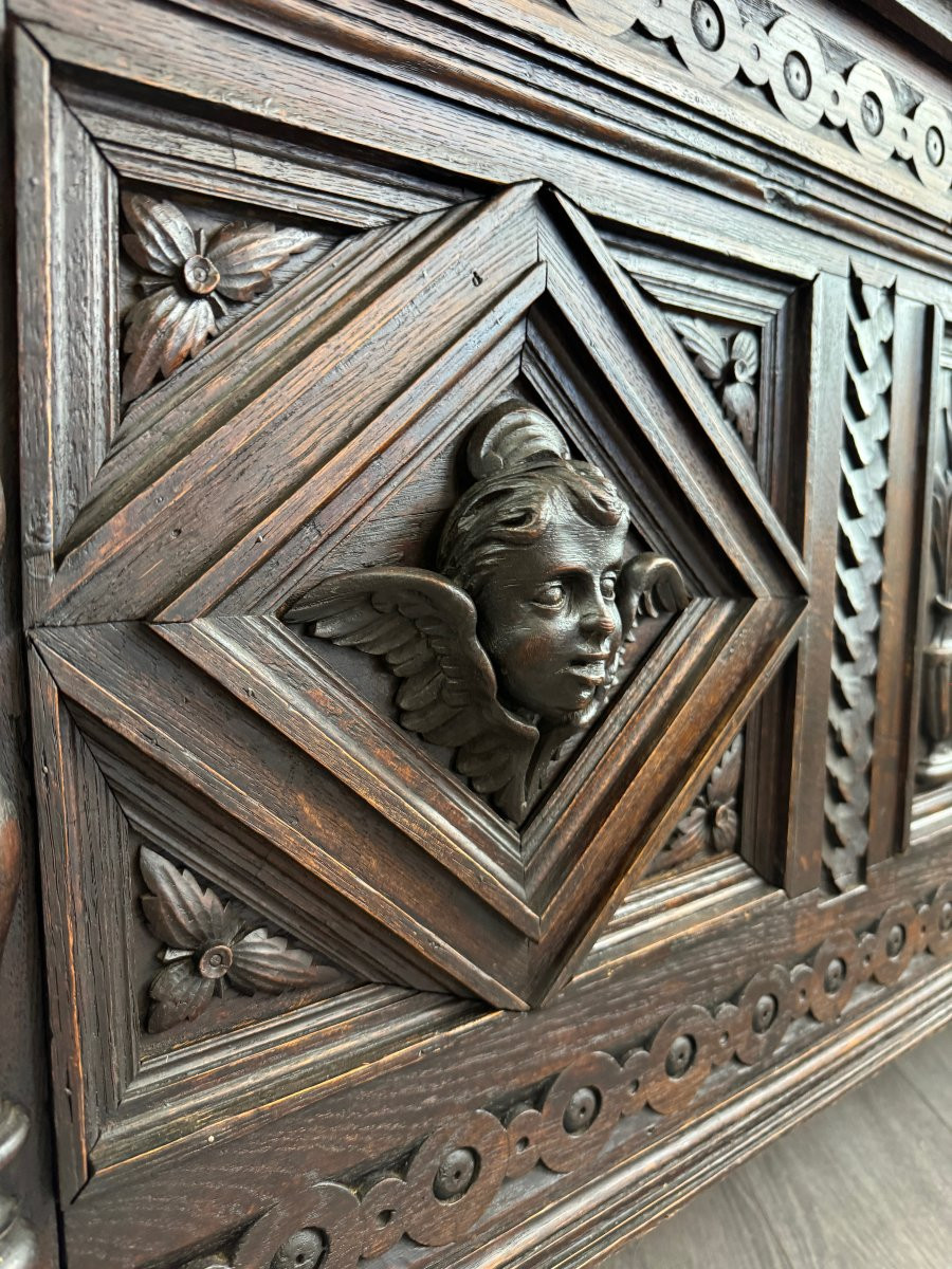 Antique Neo-renaissance Chest, 19th Century -photo-3
