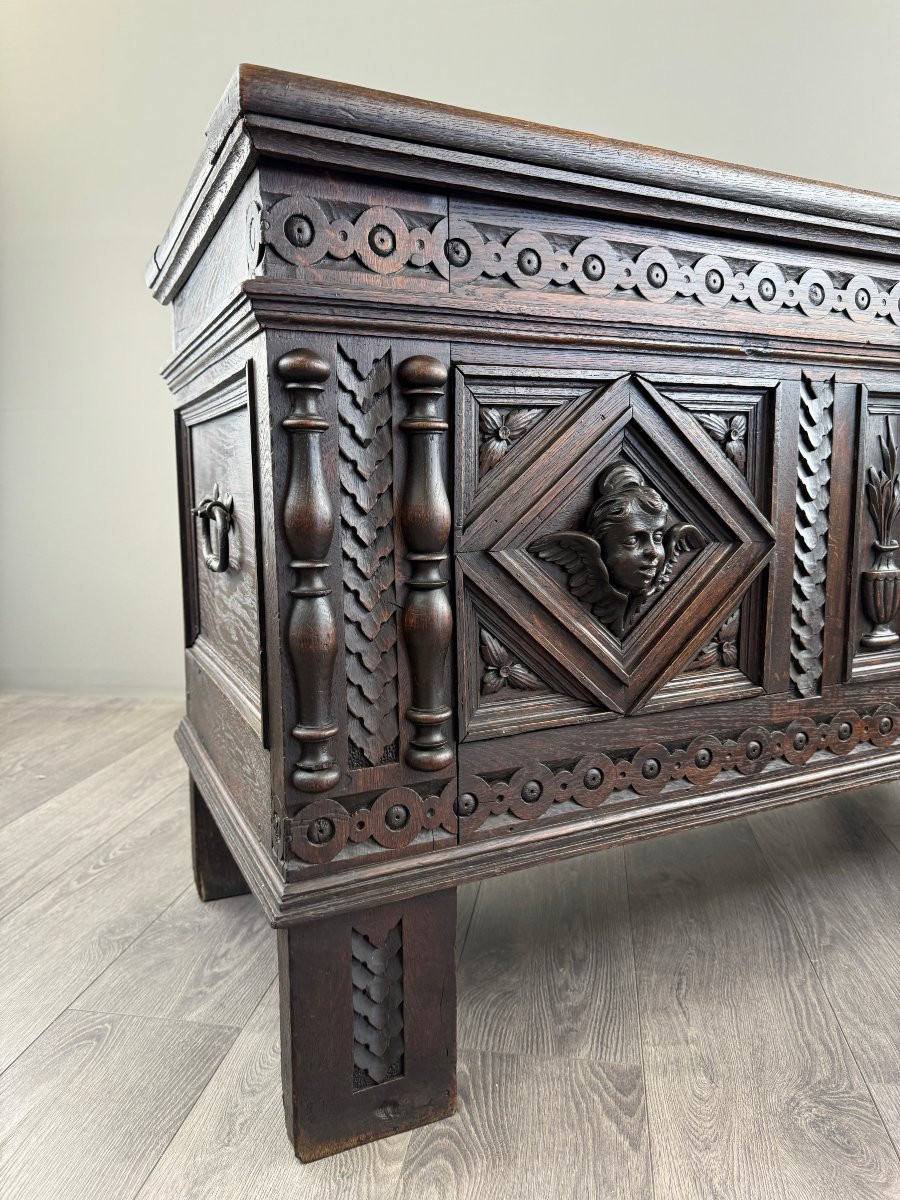 Antique Neo-renaissance Chest, 19th Century -photo-2
