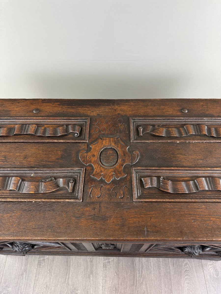Antique Neo-renaissance Chest, 19th Century -photo-4