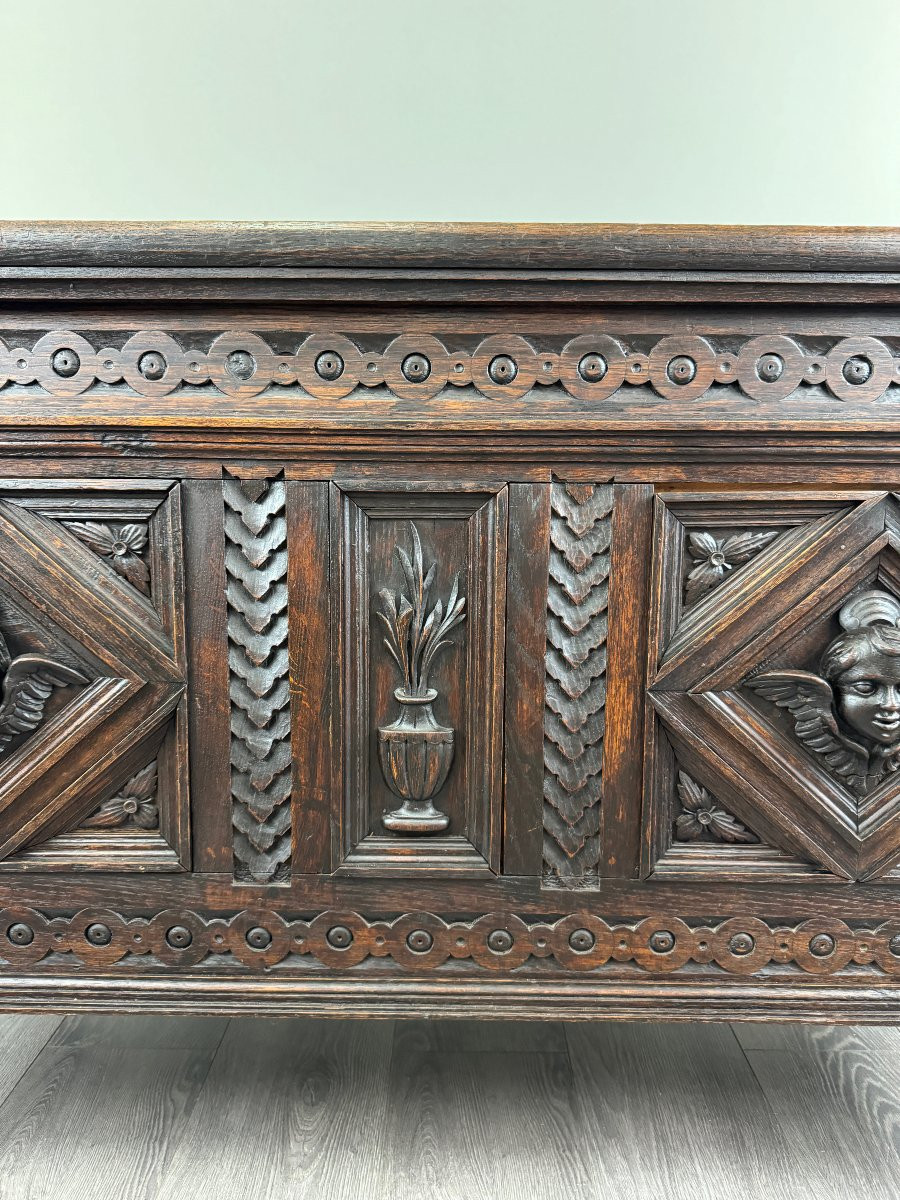 Antique Neo-renaissance Chest, 19th Century -photo-7