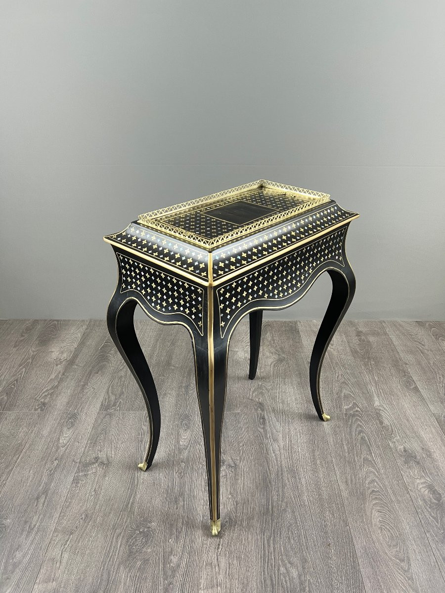 Napoleon III Planter In Boulle Marquetry, 19th Century -photo-4