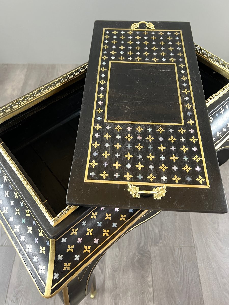 Napoleon III Planter In Boulle Marquetry, 19th Century -photo-3