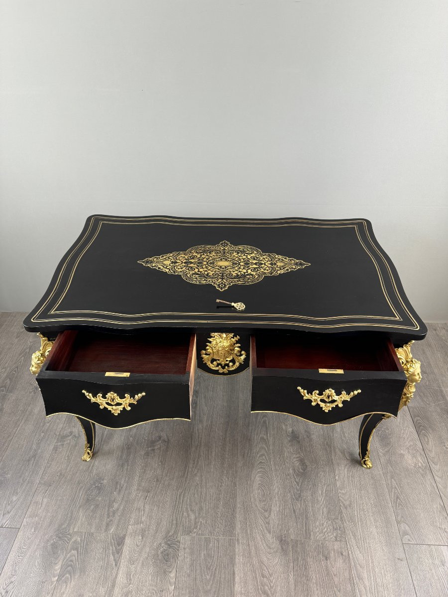 Louis XV Style Desk, Napoleon III Period-photo-2