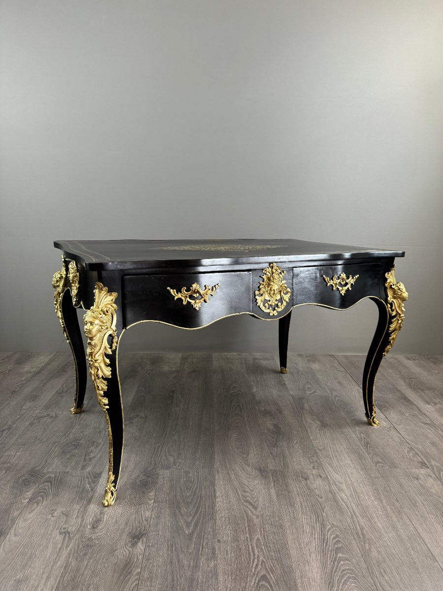 Louis XV Style Desk, Napoleon III Period-photo-3