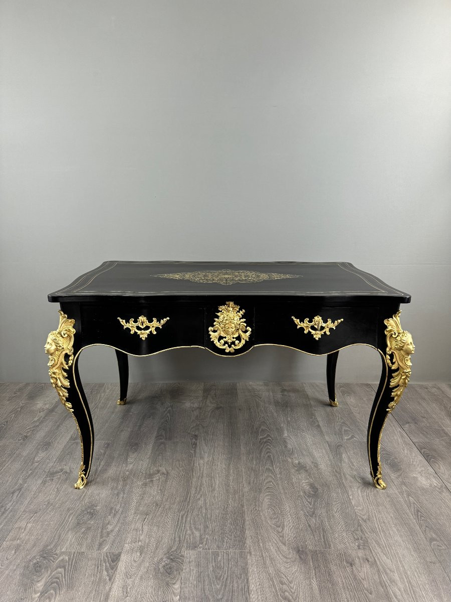 Louis XV Style Desk, Napoleon III Period-photo-1