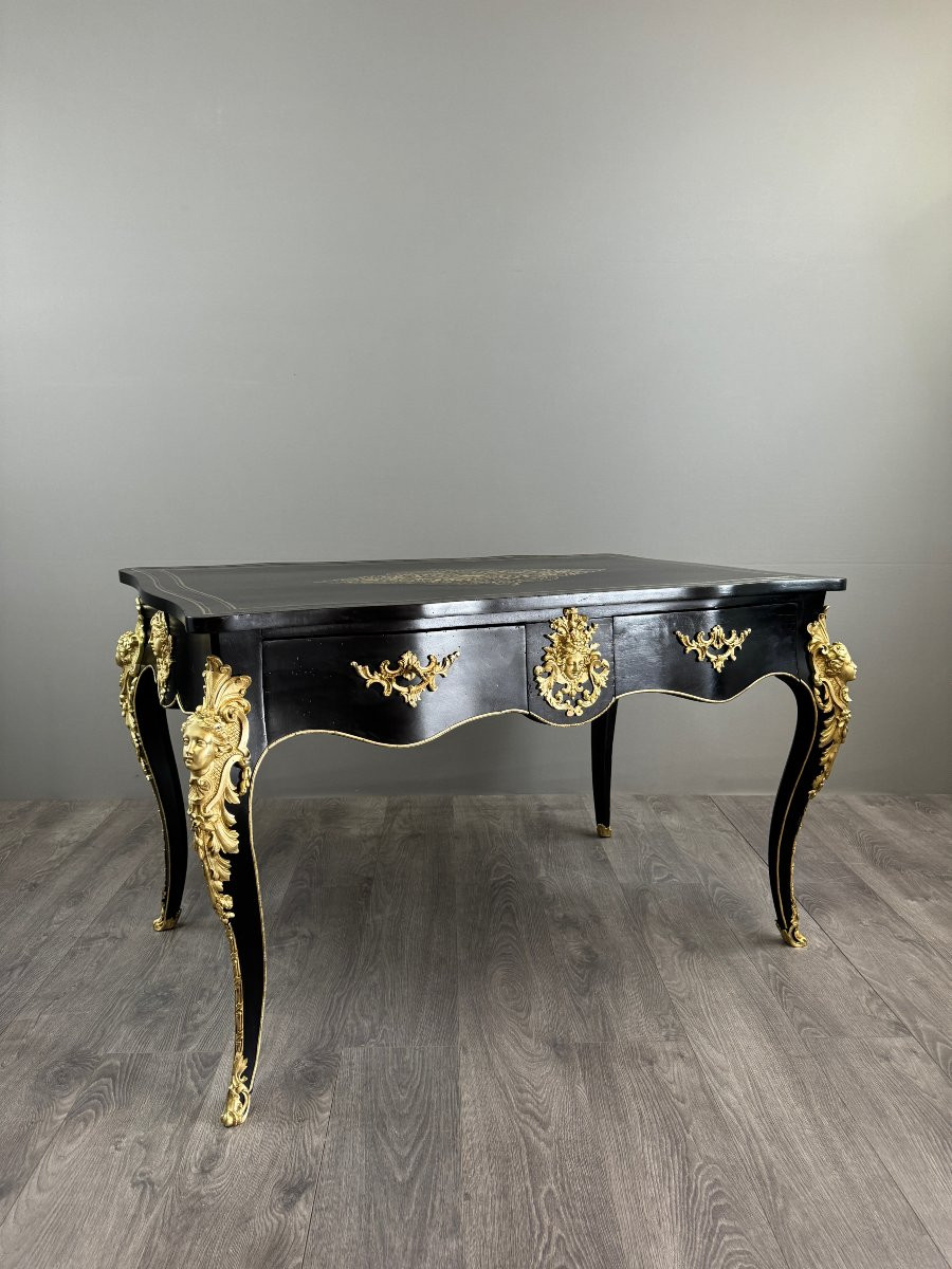 Louis XV Style Desk, Napoleon III Period-photo-3