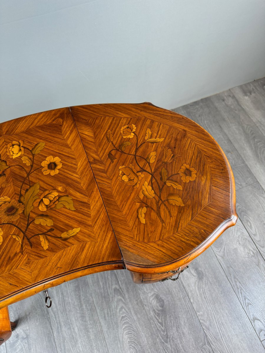 Louis XV Style Marquetry Dressing Table, 20th Century-photo-2
