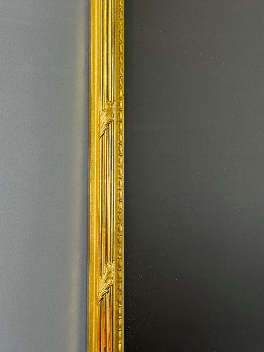 Large Louis XVI Gilded Mirror, 19th Century-photo-2
