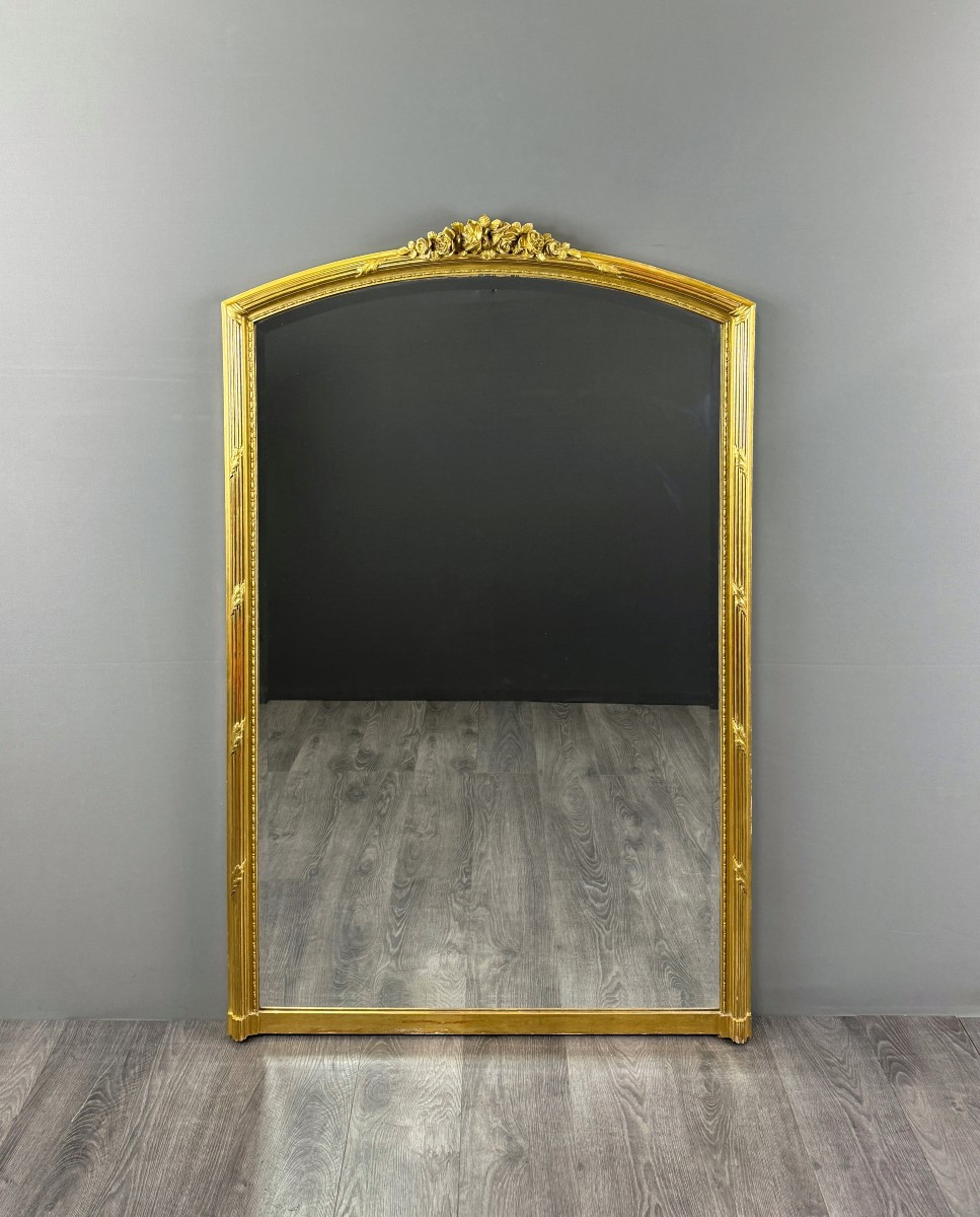 Large Louis XVI Gilded Mirror, 19th Century