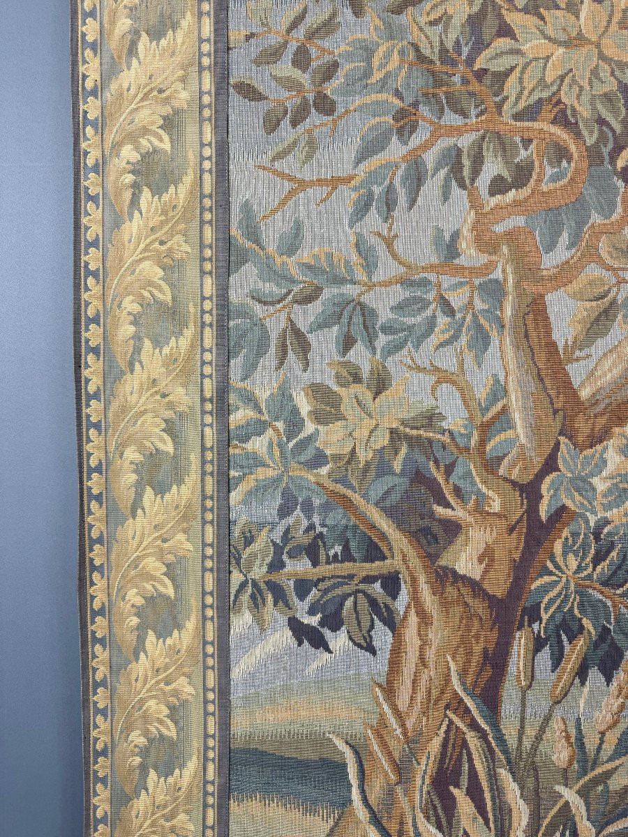 Tapestry “verdure With Birds”, 20th Century-photo-2