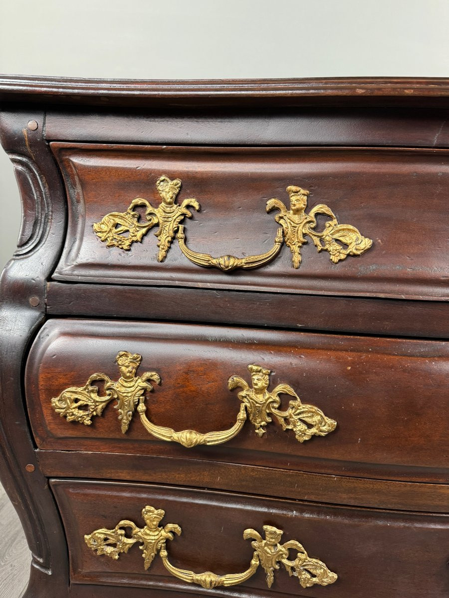 Commode Galbée de Style Louis XV , Époque Napoléon III -photo-3