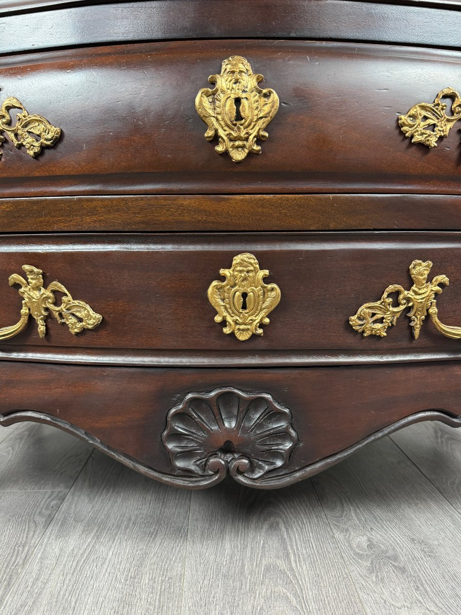 Commode Galbée de Style Louis XV , Époque Napoléon III -photo-7