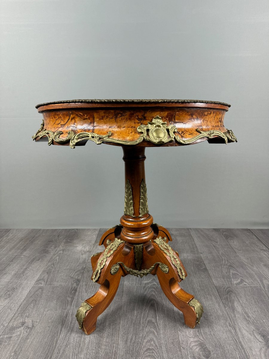 Louis XV Style Pedestal Table, 20th Century-photo-2