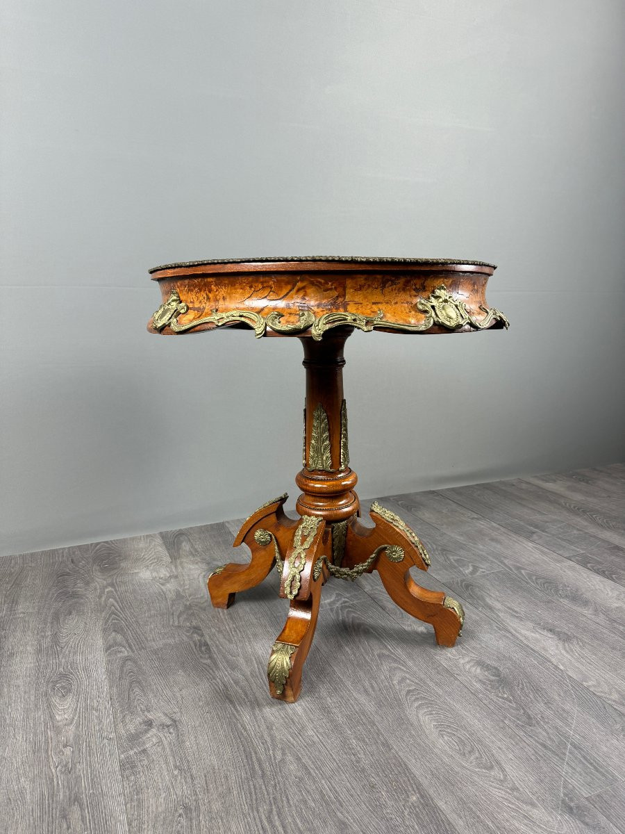 Louis XV Style Pedestal Table, 20th Century-photo-3