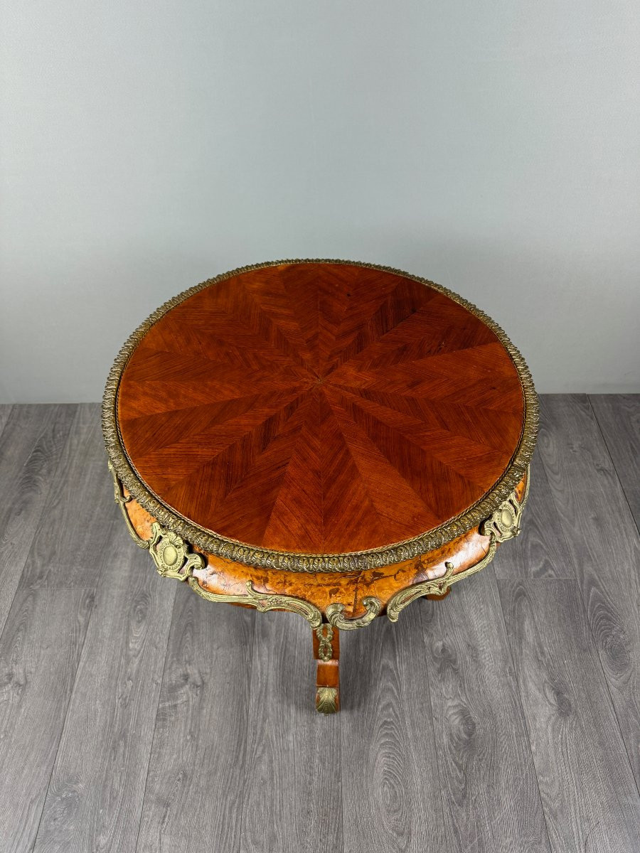Louis XV Style Pedestal Table, 20th Century-photo-4