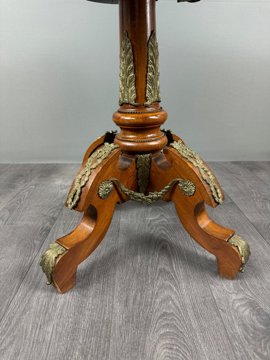 Louis XV Style Pedestal Table, 20th Century-photo-1
