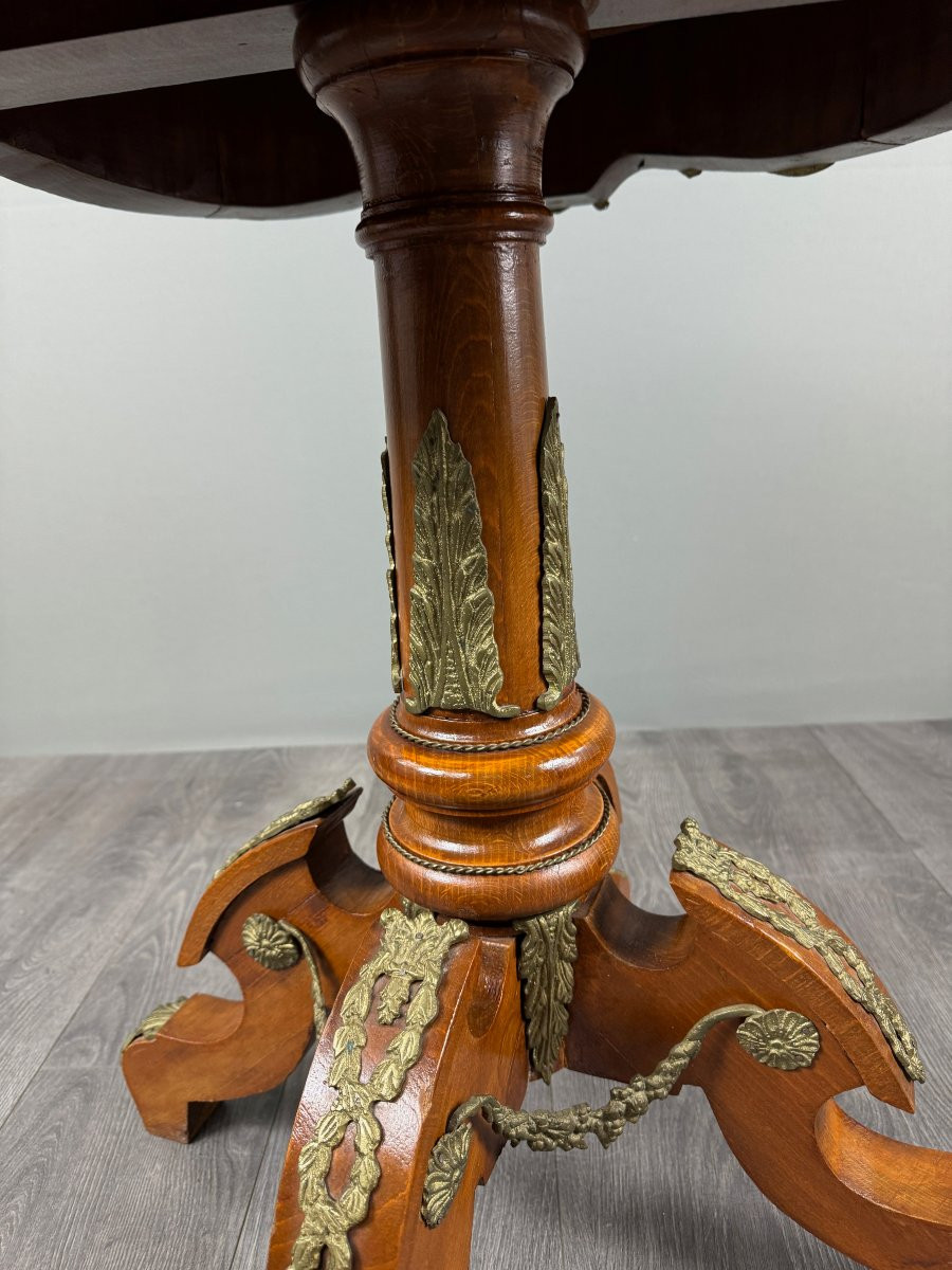 Louis XV Style Pedestal Table, 20th Century-photo-2