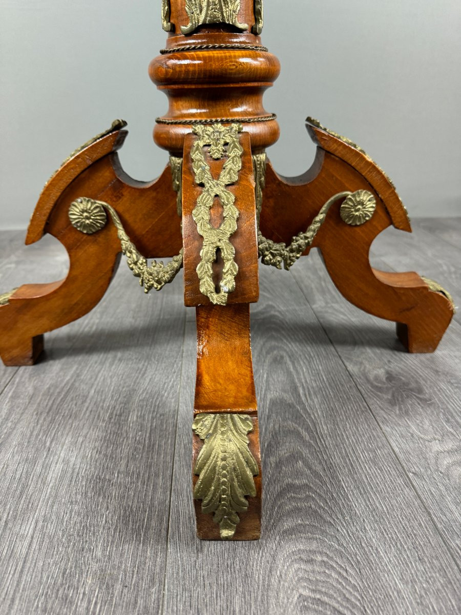 Louis XV Style Pedestal Table, 20th Century-photo-4