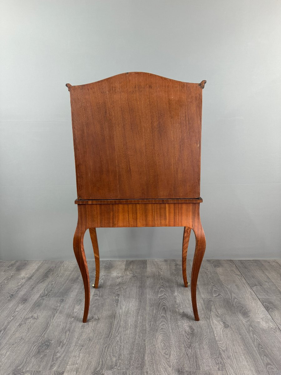 Secrétaire en marqueterie, Style Louis XV, début XXe siècle-photo-5