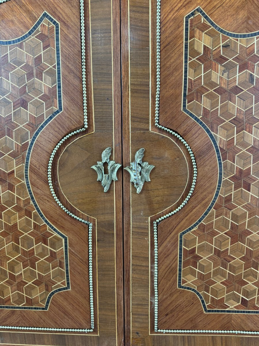 Secrétaire en marqueterie, Style Louis XV, début XXe siècle-photo-6