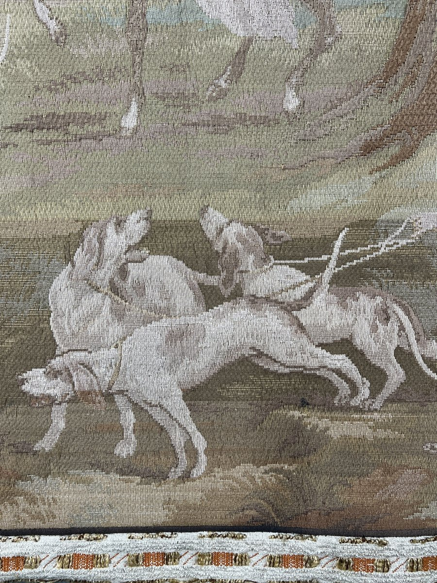 Tapisserie murale « Scène de chasse », style Louis XV, XXe siècle-photo-3