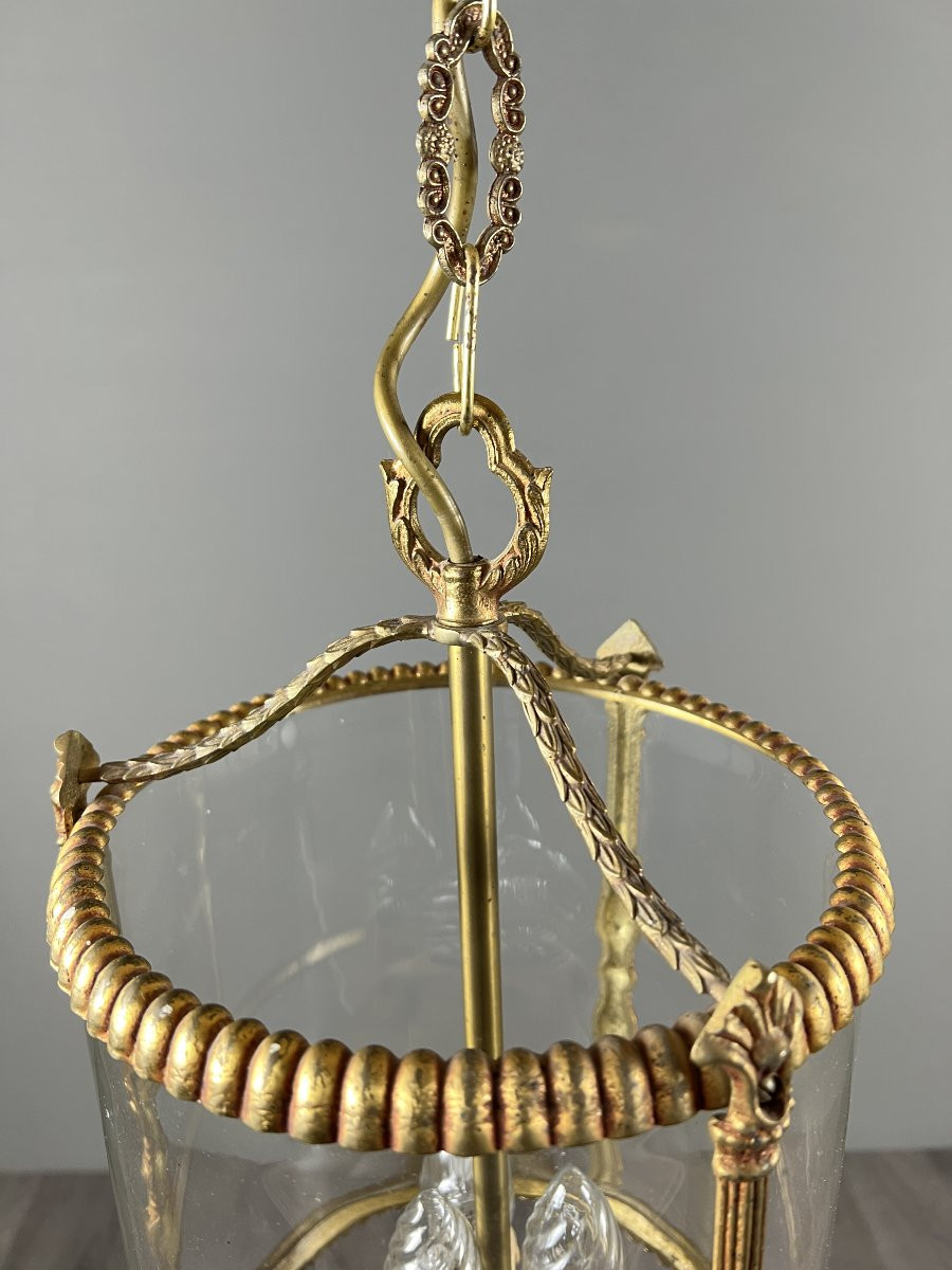 Paire de lanternes suspendues de style Louis XVI, XXe Siècle-photo-1