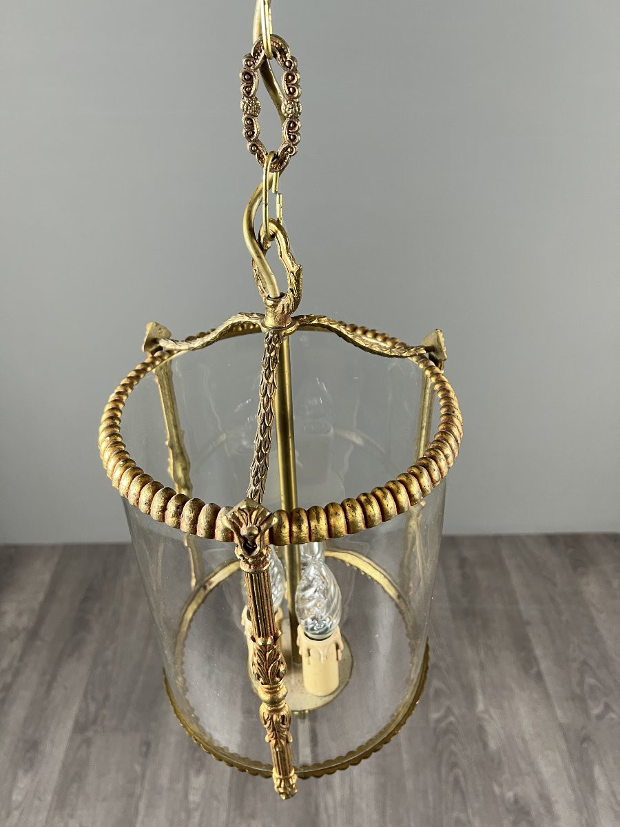 Paire de lanternes suspendues de style Louis XVI, XXe Siècle-photo-2