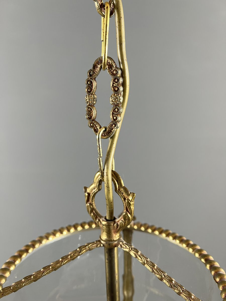 Paire de lanternes suspendues de style Louis XVI, XXe Siècle-photo-3
