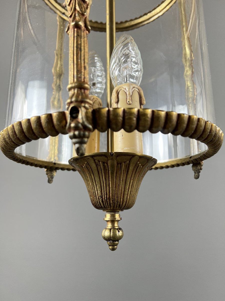 Paire de lanternes suspendues de style Louis XVI, XXe Siècle-photo-4