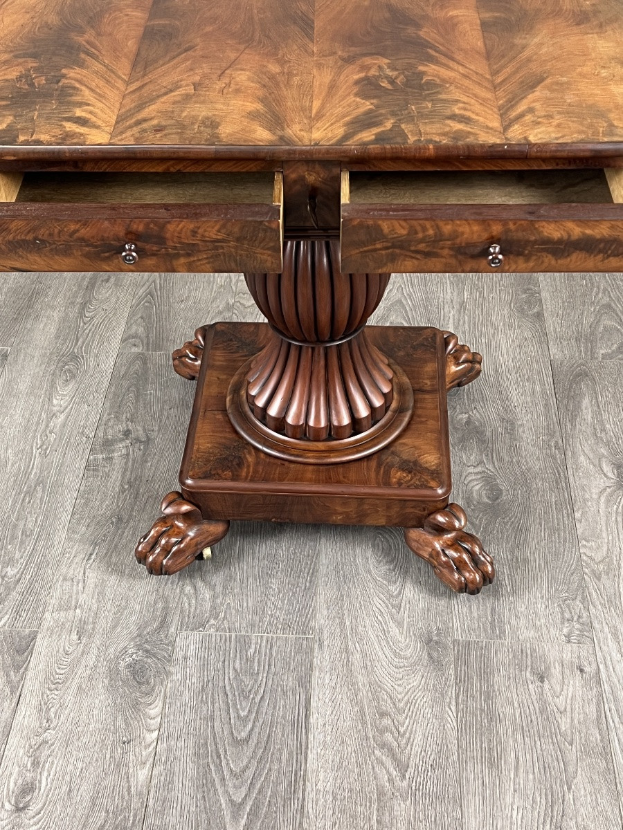 Table à volets en acajou, XIXe siècle-photo-2