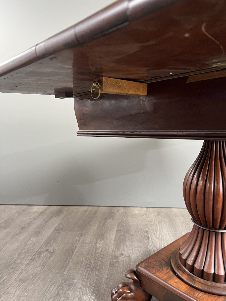 Table à volets en acajou, XIXe siècle-photo-2