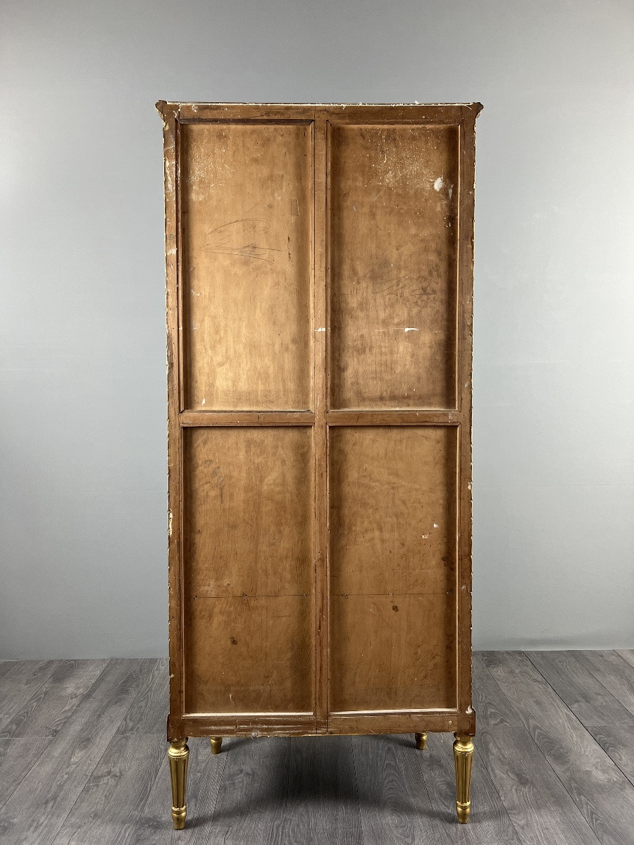 Louis XVI Style Giltwood Display Cabinet, 19th Century-photo-6