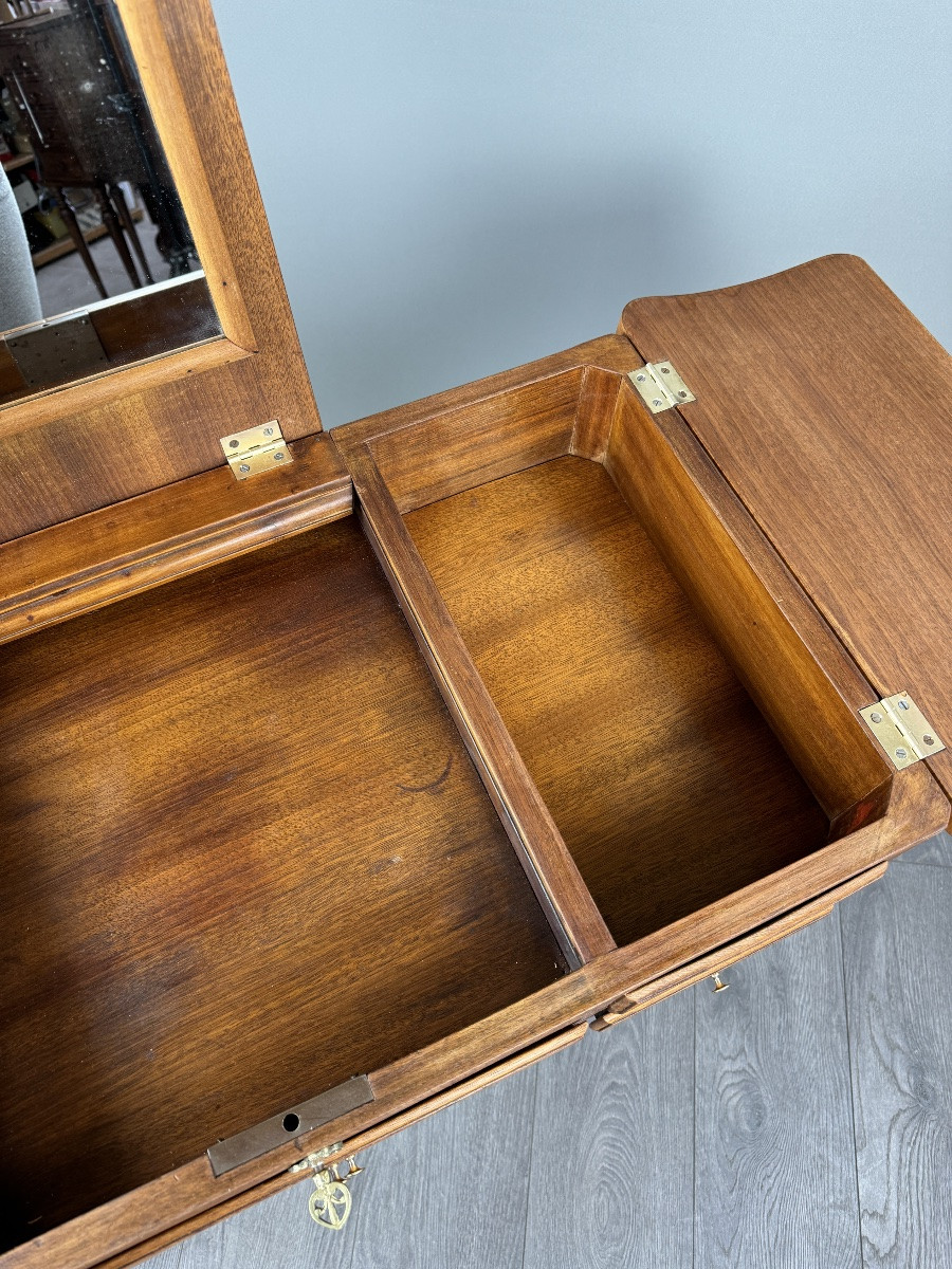 Coiffeuse En Marqueterie, Style Louis XV, XXe Siècle-photo-2