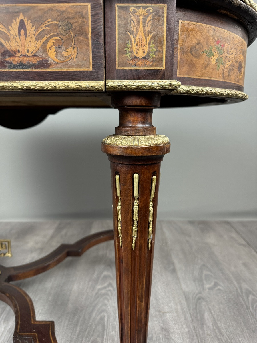 Napoleon III Marquetry Desk, 19th Century-photo-2