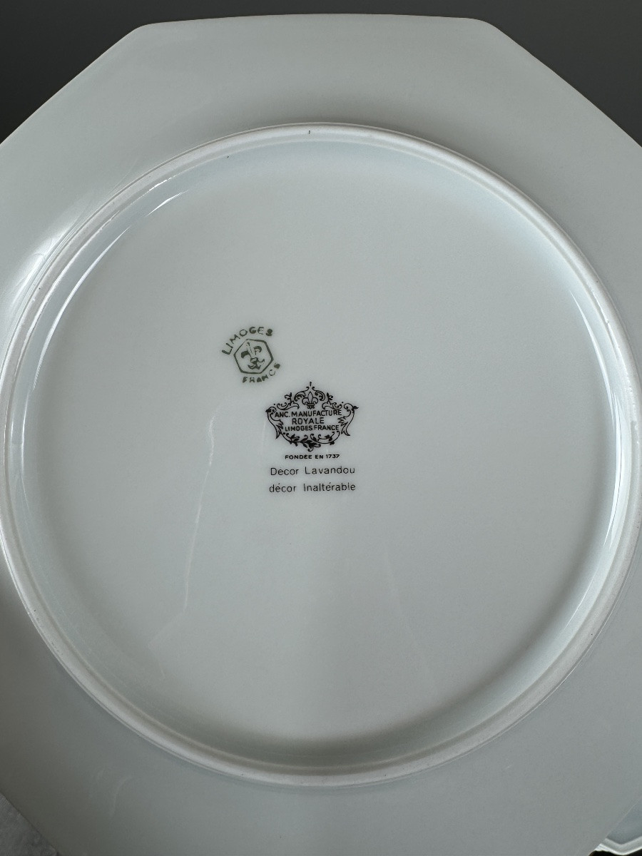 Important Limoges Porcelain Dinner Service, 71 Pieces, 20th Century-photo-2