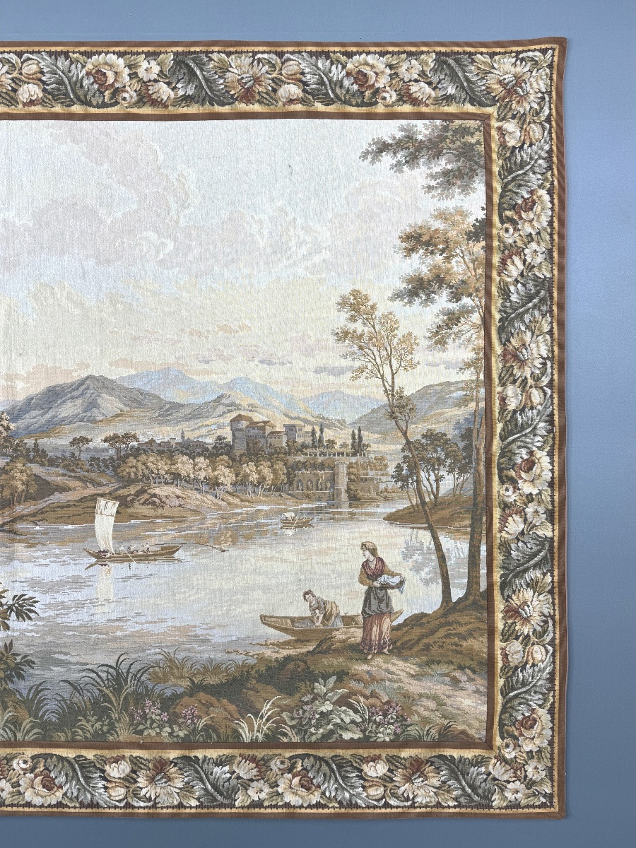 Large Gobelins-style Wall Tapestry, 20th Century-photo-4
